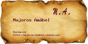 Majoros Amábel névjegykártya